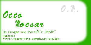 otto mocsar business card